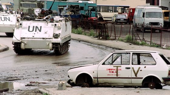 Au cours du siège de Sarajevo, le 13 juillet 1992 ©AFP - PASCAL GUYOT