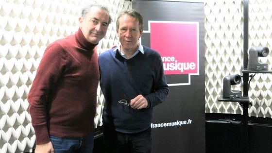 France Musique, studio 451... François Morel & Benoît Duteurtre (g. à d.) ©Radio France - Annick Haumier / RF