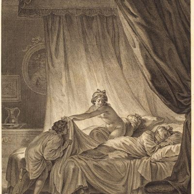 Gravure de Lingée d'après Fragonard, 1795