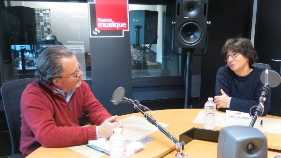 France Musique, studio 361... Laurent Slaars & Pascale Bernheim (g. à d.)