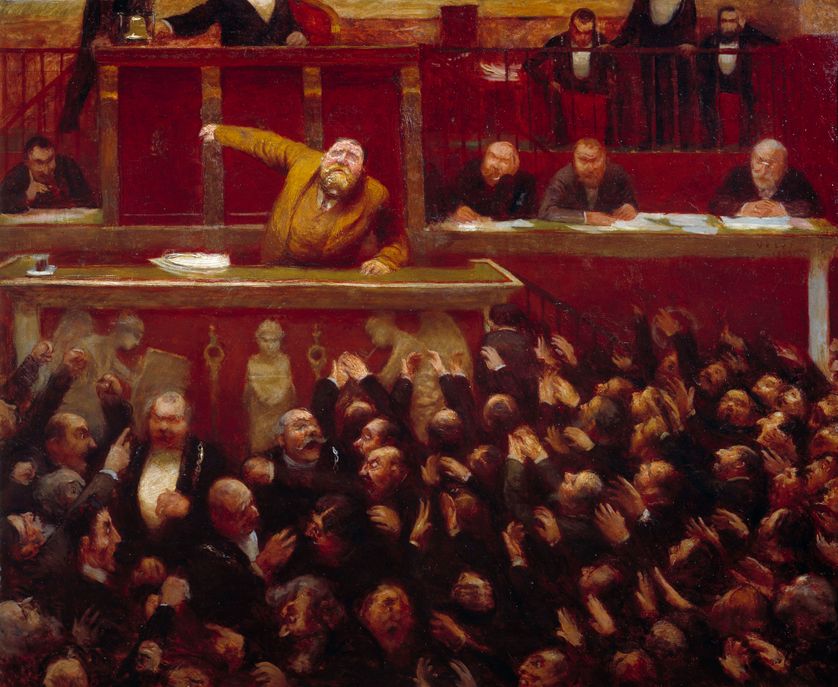 Jean Jaurès à l'Assemblée, par Jean Veber