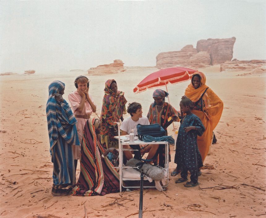 Claudine Nougaret et Sandrine Bonnaire, Film La captive du désert, Niger, 1989