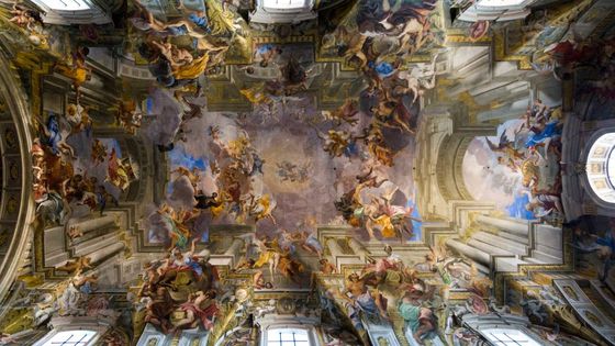 Plafond en trompel’œil de l'église SantÍIgnazio de Rome, par Andrea Pozzo ©Getty - Jumping Rocks/Universal Images Group