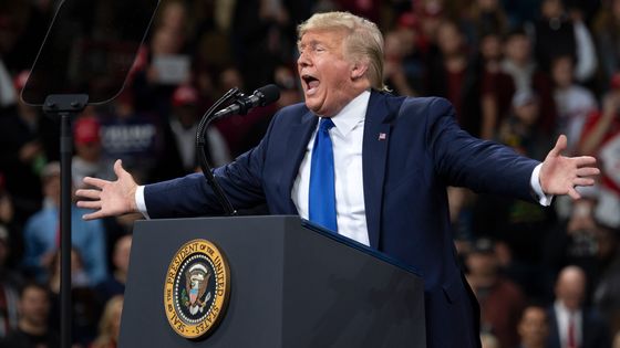 Donald Trump lors d'un meeting de campagne à Milwaukee dans le Wisconsin, ;le 14 janvier ©AFP - SAUL LOEB