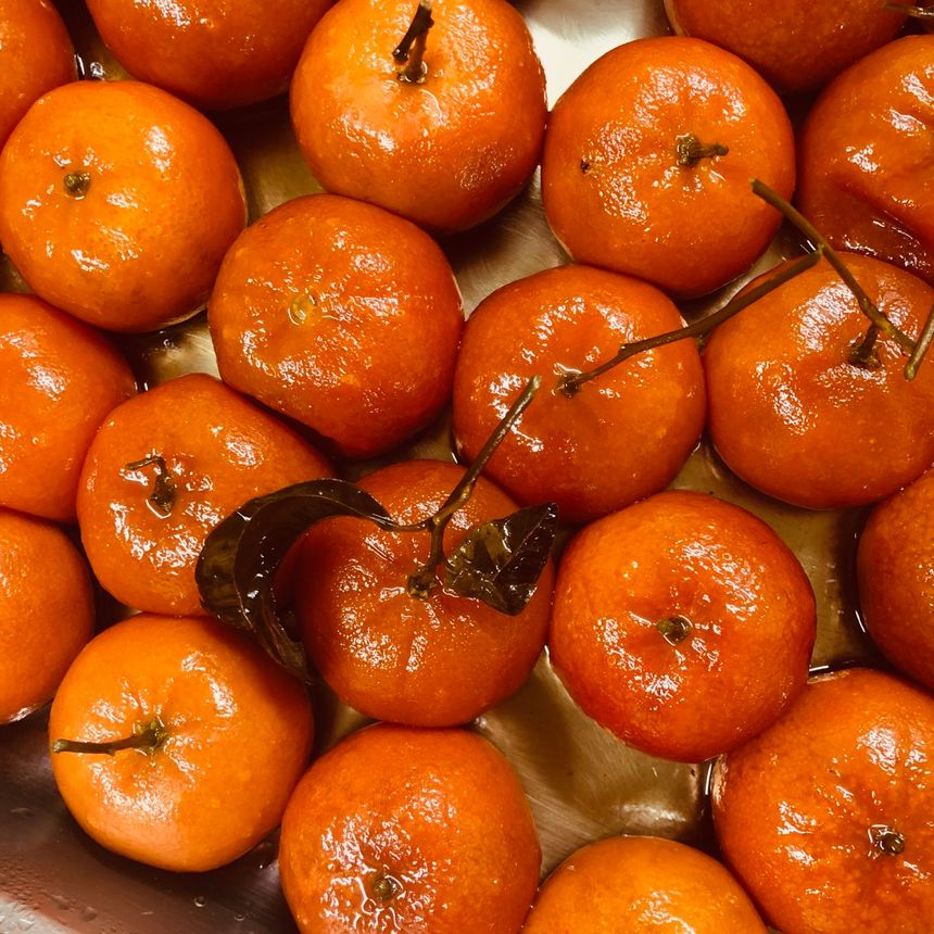 Les mandarines confites.