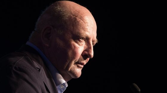 Dominique Jamet à un meeting en 2014 lorsqu'il était encore membre de "Debout la République" ©AFP - JOEL SAGET