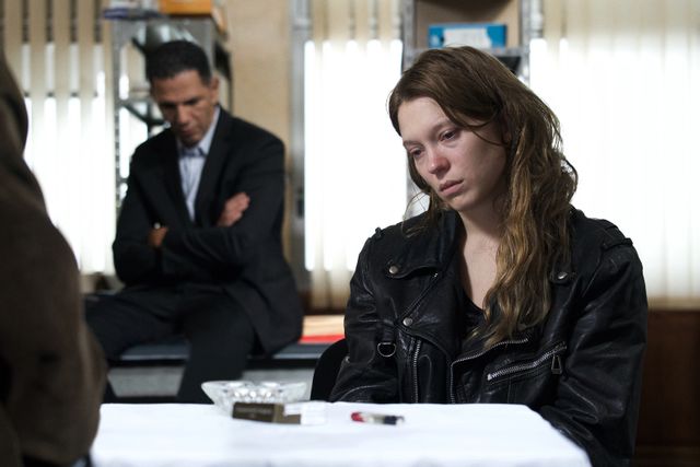Léa Seydoux et Roschdy Zem dans le film "Roubaix, une lumière"