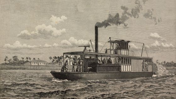 Un steam boat au Mozambique à la fin du XIXe siècle. - Getty