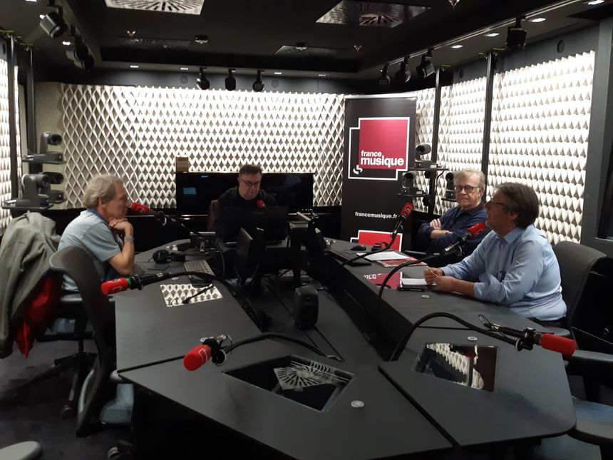 Simon Goubert, Alex Dutilh, Jacques Périn, Arnaud Merlin au studio 451