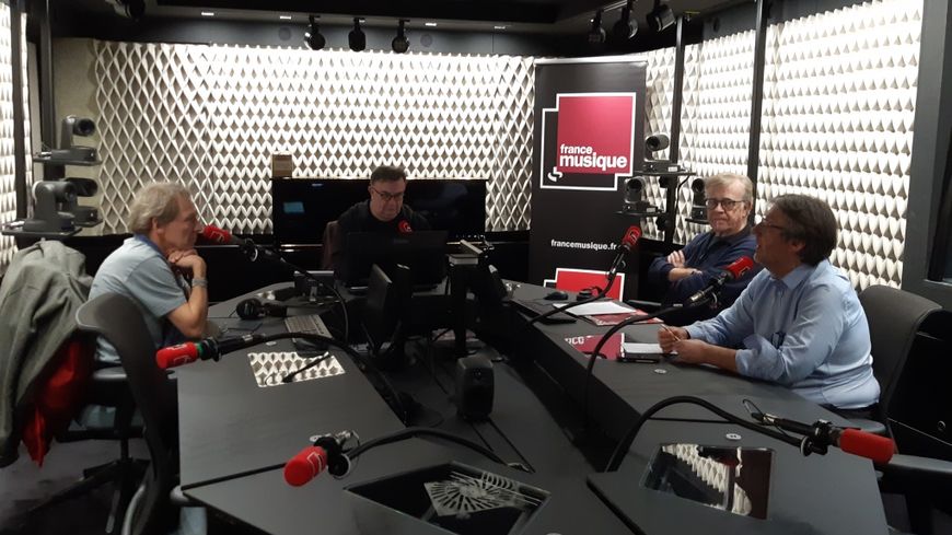 Simon Goubert, Alex Dutilh, Jacques Périn, Arnaud Merlin au studio 451