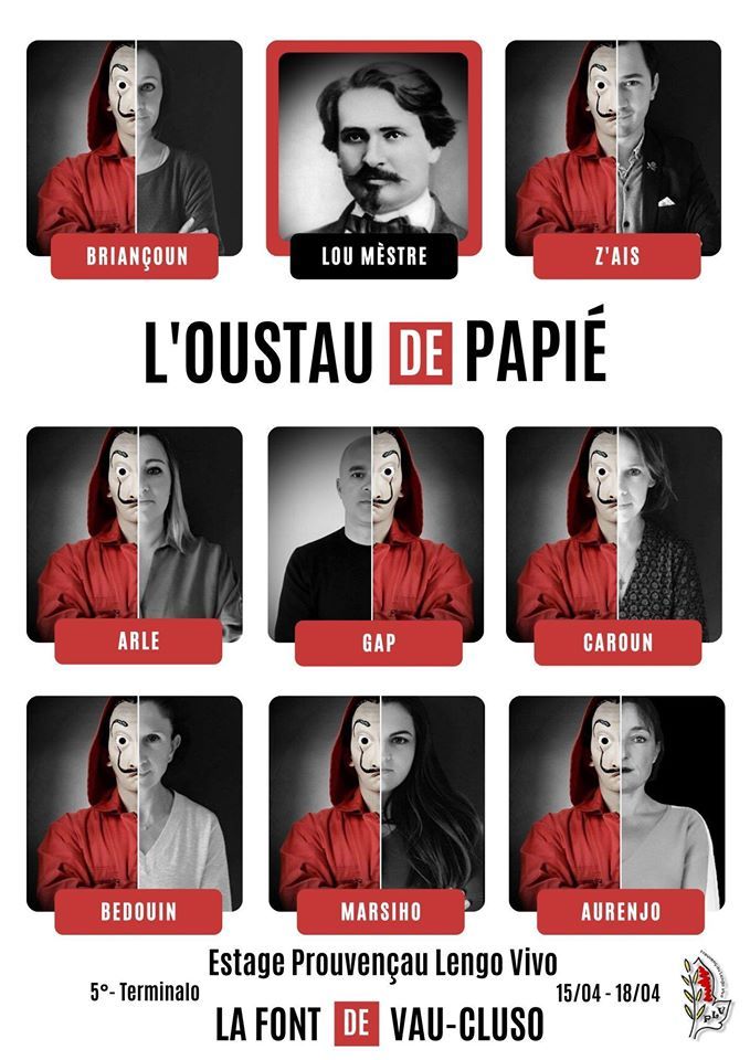 Affiche du stage 2020 de Prouvençau Lengo Vivo.