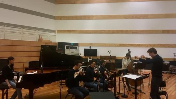Ensemble Multilatérale enregistrant Diego Jimenez Tamame à la Seine Musicale en 2019 - Nicolas Paraclet