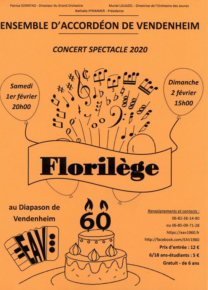 Affiche Concert Accordéon Vendenheim 2020