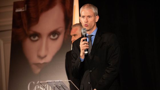 Le ministre de la Culture Franck Riester lors de la cérémonie des Césars en février 2019 ©Getty - Francois Durand