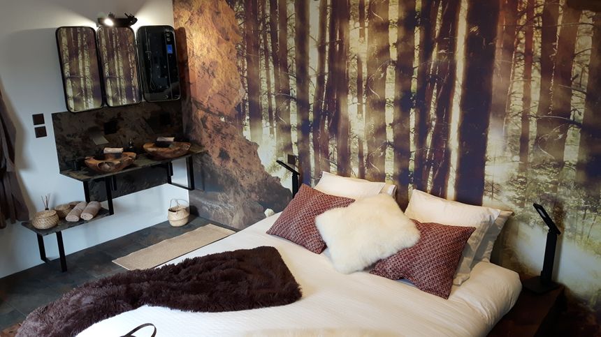une chambre cocooning de "La Villa Darly "
