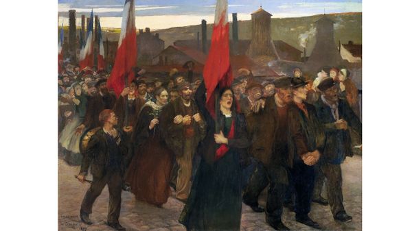 ules Adler : La Grève au Creusot, 1899 Huile sur toile Pau, musée des Beaux-Arts