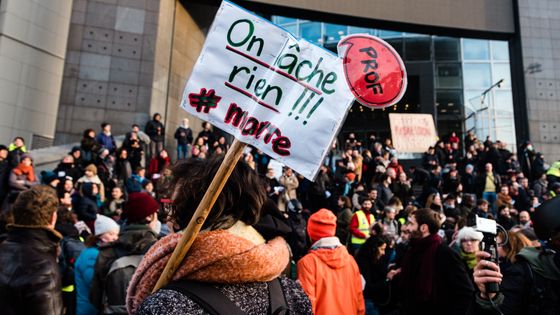 23000 personnes ont défilé à Paris à l'appel de l'intersyndicale hier. ©AFP - SAMUEL BOIVIN / NURPHOTO