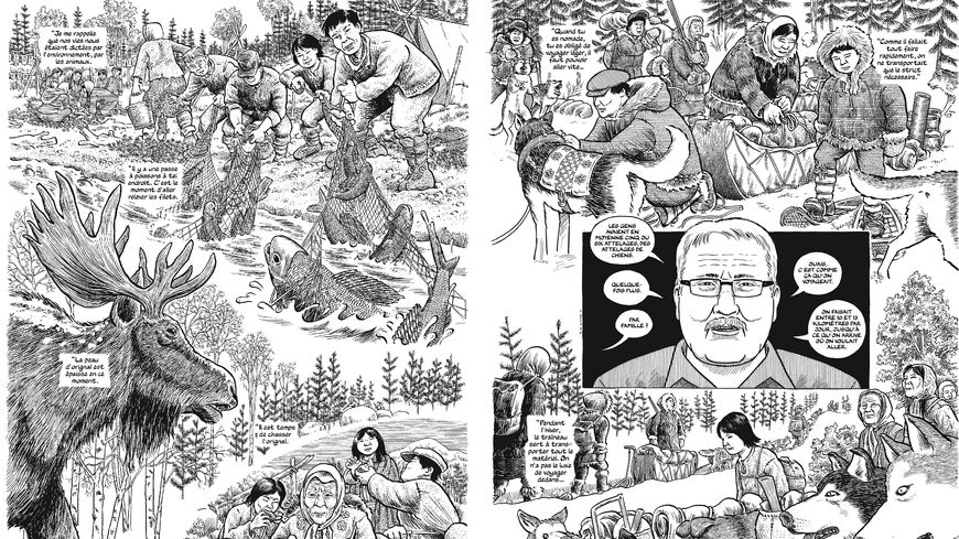 Deux planches extraites de Payer la terre, de Joe Sacco (2020)