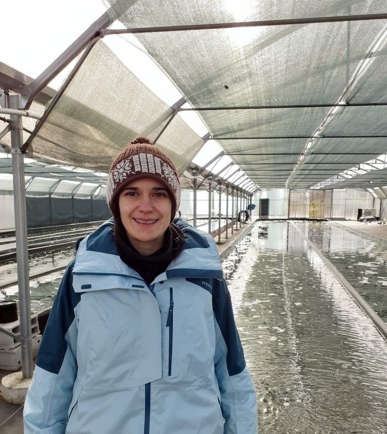 Amandine Soyez dans la serre des bassins