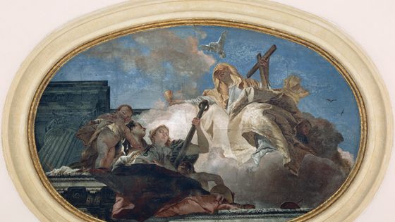 Theological virtues, by Giambattista Tiepolo (1696-1770), dome of the Church of the Pieta or St Mary of the Visitation, Venice. Italy, 18th century. ©AFP - DeAgostini/Getty Images