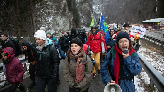 Marche pour le climat à Davos, 18/01/20 ©Getty