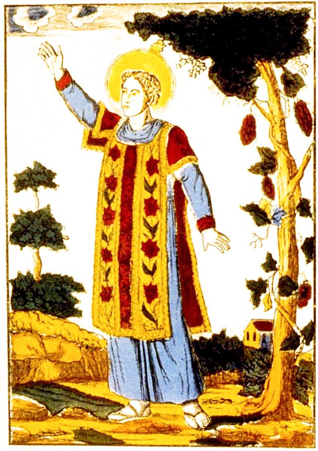 Estampe de Saint Vincent, patron des vignerons