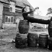 Terry Jones sur un plateau de tournage en février 1978