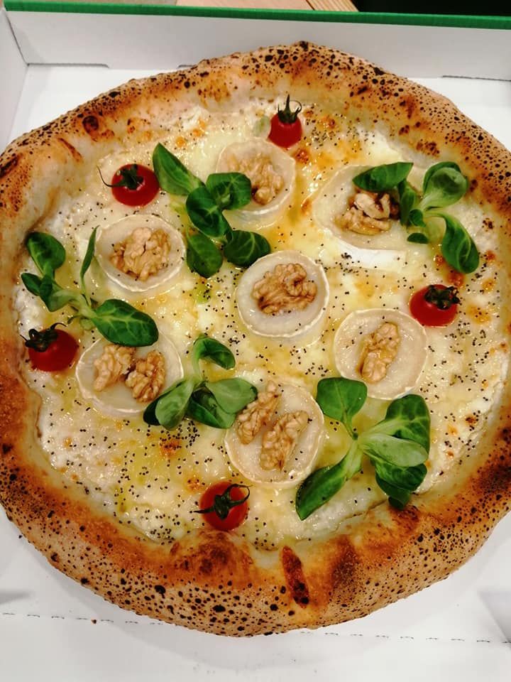 piza miel chevre noix