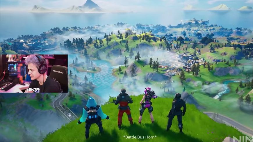 Capture d'écran du jeu Fortnite sur le Youtube du streamer américain "Ninja"