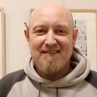 Manu Larcenet à la Galerie Barbier Mathon et Mathon à Paris en juin 2018