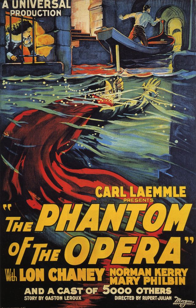 Affiche du film "The Phantom of the Opera" de Rupert Julian. Morgan, 1925
