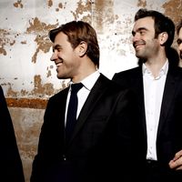Le Quatuor Modigliani, quatuor à cordes : (de g à d) Amaury Coeytaux, violon - François Kieffer, violoncelle - Laurent Marfaing, alto - Loïc Rio, violon