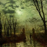 "At The Park Gate" (1878), John Atkinson Grimshaw