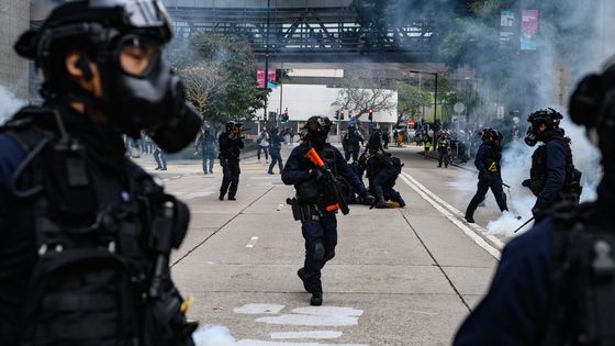 Photo prise lors d’une manifestation à Hong Kong le 19 janvier 2020. ©AFP - PHILIP FONG