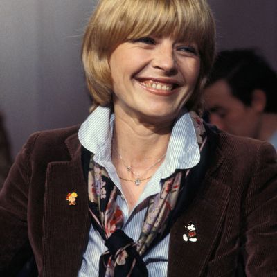 Portrait de la dessinatrice Claire Bretécher le 31 mars 1978 à Paris.