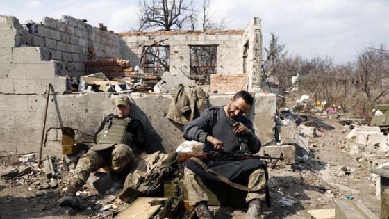 Soldats ukrainiens, le 30 mars 2017 à Donbass ©AFP - /Anatolii Stepanov
