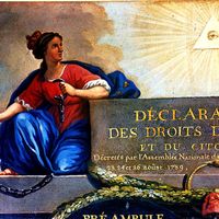 Fragment du tableau de jean-Jacques-François Le Barbier : Déclaration des droits de l'homme et du citoyen de 1789, vers 1789,