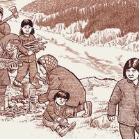 Détail de la couverture de "Payer la terre" de Joe Sacco