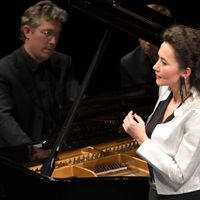 Stéphanie D'oustrac et Pascal Jourdan à Francfort en mars 2019