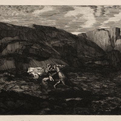 « La Peur », estampe d’Odilon Redon, 1866