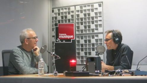 France Musique, studio 361... François Le Roux, baryton & le producteur Philippe Venturini (g. à d.)