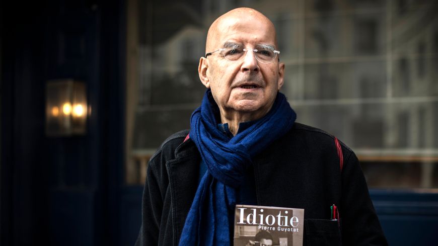 Pierre Guyotat lors de l'attribution du prix Medicis pour son livre "Idiotie" en 2018