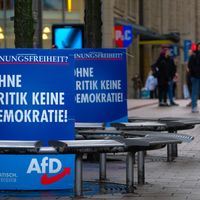 Affiche de campagne du parti AfD (Alternative for Germany) à Hambourg le 12 février dernier.