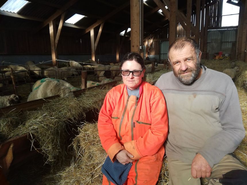 Ingrid Briclot et André Morel le couple d'éleveurs de la Ferme des Sagnes a décidé de cohabiter avec le loup.