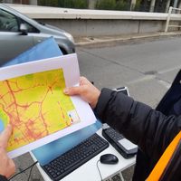 Carte de la pollution annuelle dans le centre de Marseille