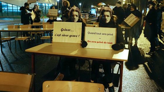 Des étudiants de l'université des sciences de Tours, 30/01/2020 ©AFP