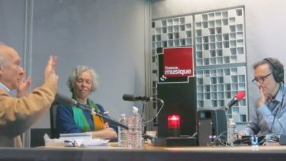 France Musique, studio 361... Bernard Fournier, Élisabeth Brisson & Philippe Venturini (g. à d.)
