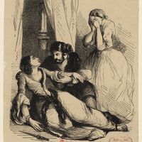 Estampe : "Angelo tyran de Padoue" : drame en 4 actes / texte de Victor Hugo. - Paris : Comédie-Française, 28-04-1835