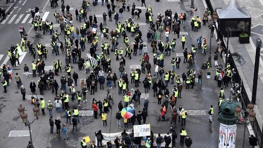 Rassemblement de Gilets jaunes place de la Bourse à Paris le 28 décembre 2019 ©AFP - STEPHANE DE SAKUTIN / AFP