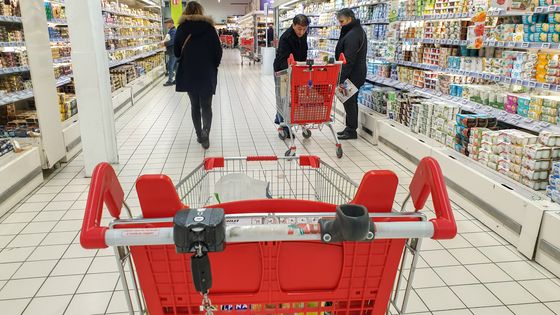 Le groupe Auchan, qui a accusé une perte nette de près d'un milliard d'euros en 2018, a lancé l'an dernier un plan d'économies qui devrait atteindre 1,1 milliard d'euros d'ici 2022. ©AFP - Nicolas Guyonnet / Hans Lucas